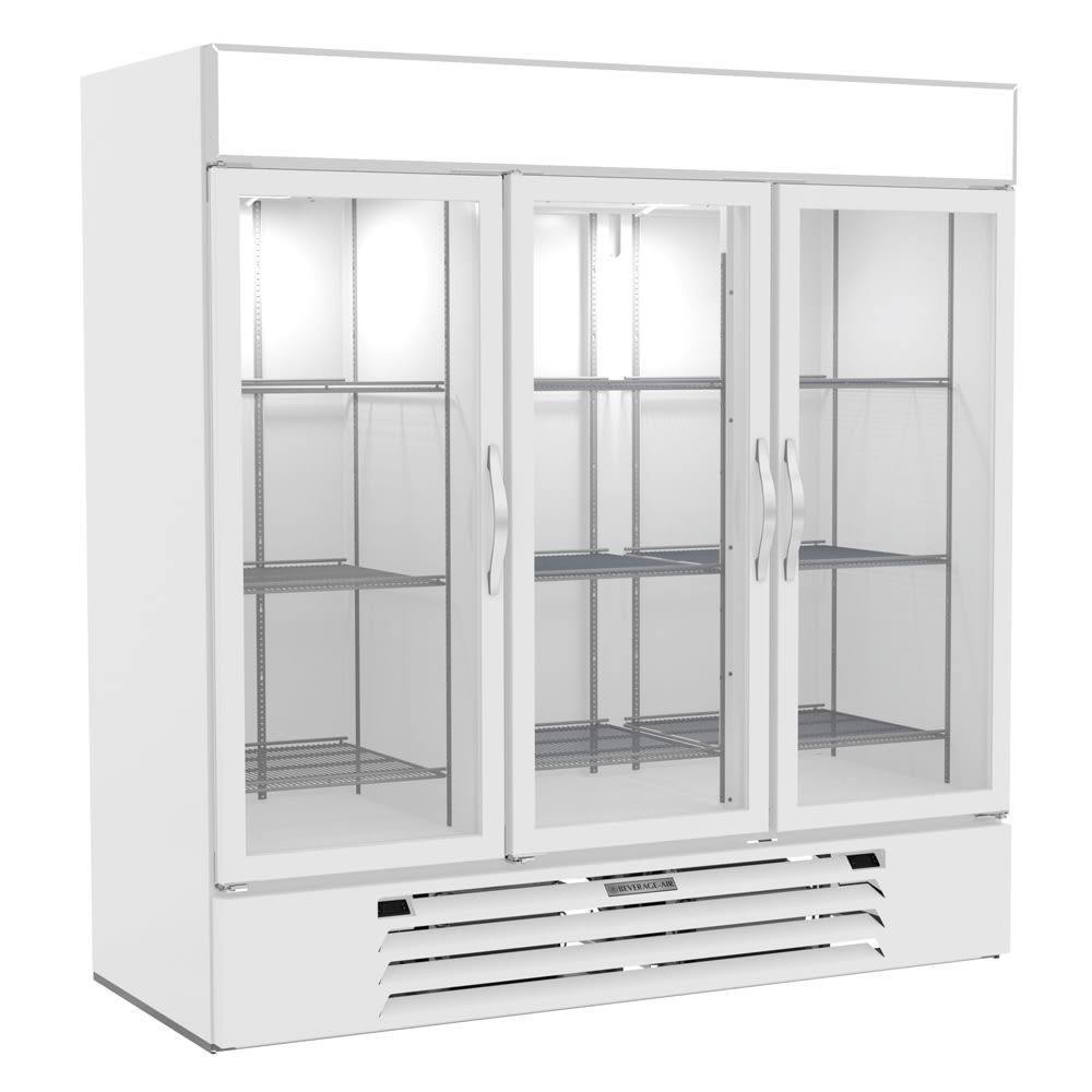 118-MMRR72HC1BWWWINE 75" MarketMax™ Three Section Wine Cooler w/ 2 Zones - 15 Shelves, 115v
