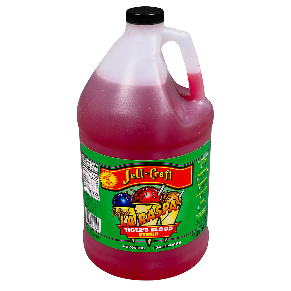 JellCraft 10115GAL 1 gal Tiger's Blood Snow Cone Syrup