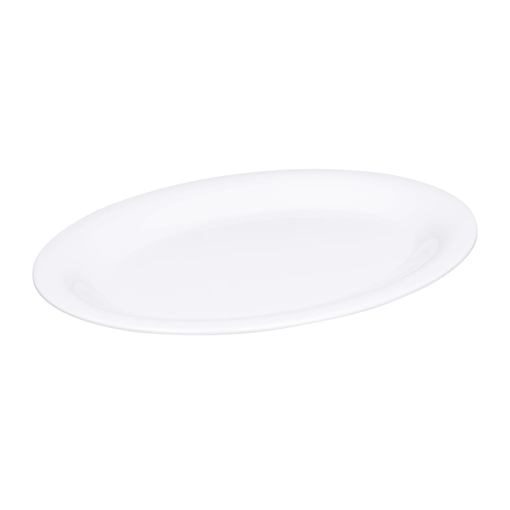 701-B129OVW 12" x 9" Rectangular Merced Platter - Melamine, White