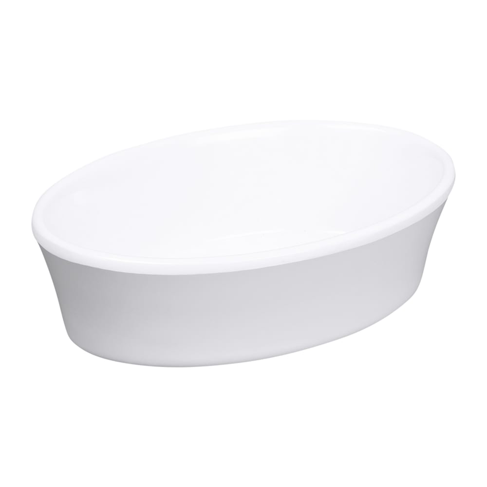 701-D54OVW 6 oz. Oval, Merced Baker - Melamine, White