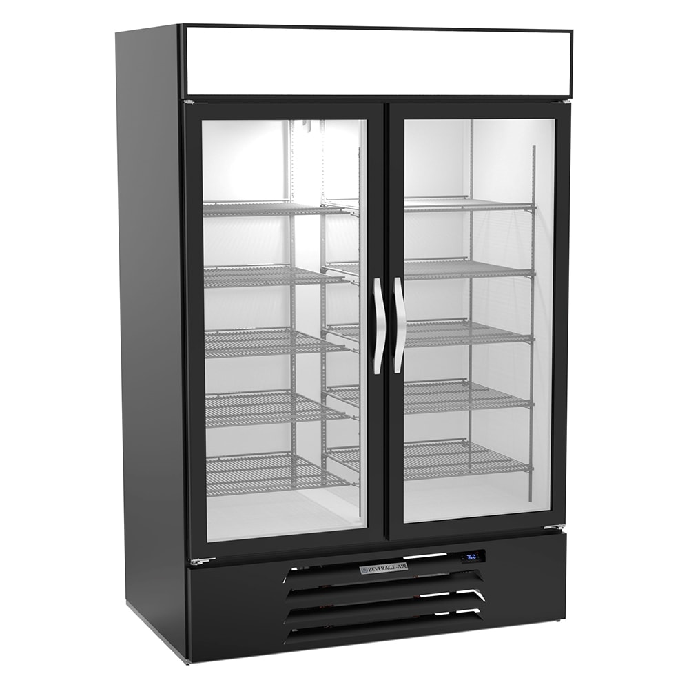 118-MMR49HC1BIQ 52" MarketMax™ Two Section Glass Door Merchandiser - 2 Left/Right Hinge Swin...