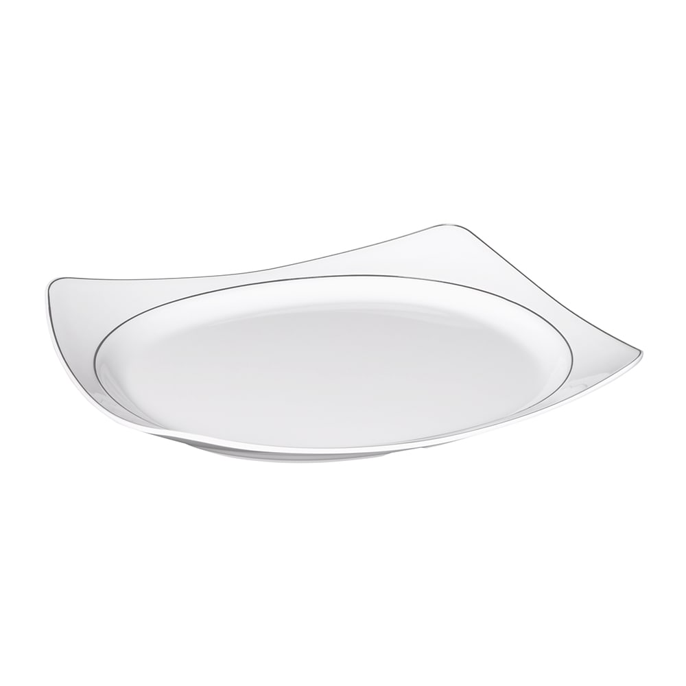 Elite Global Solutions D3229L-W Melamine Dinner Plate - 11 3/8" x 10", White