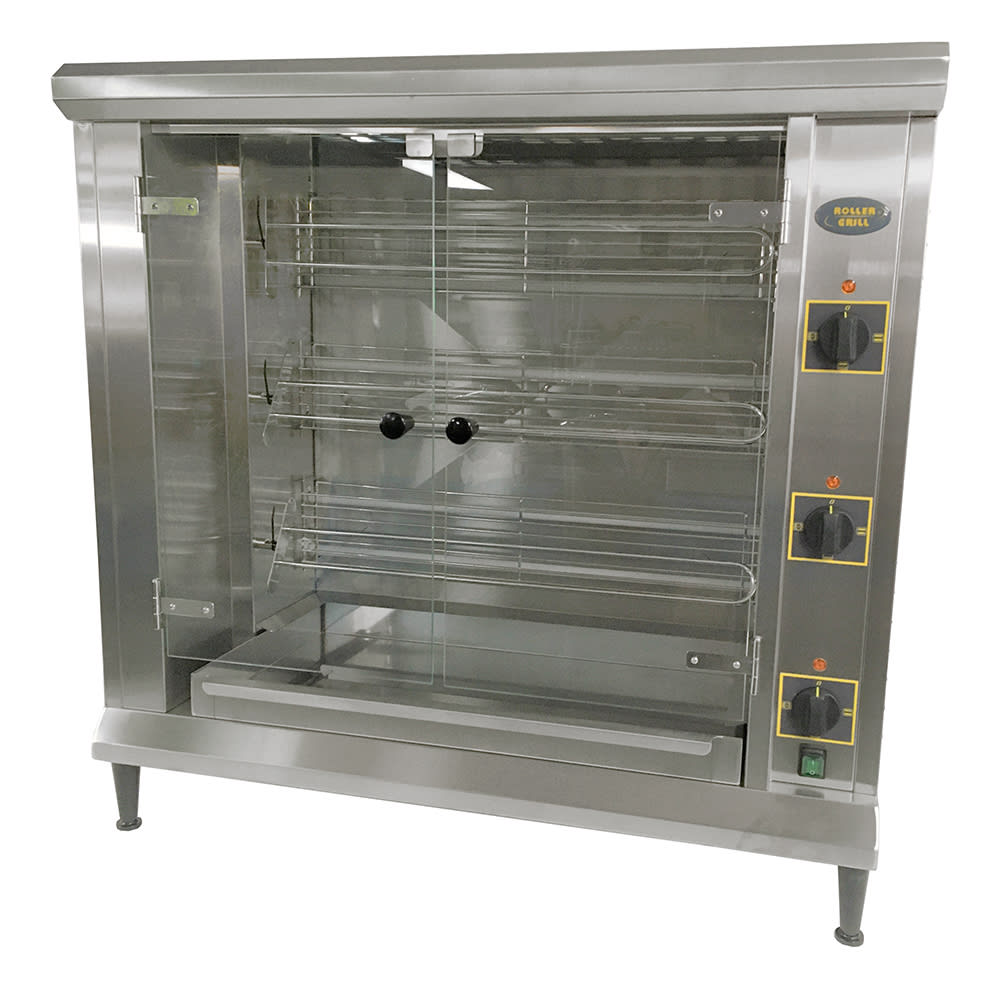 Equipex RBE-12/1 Electric 3 Spit Commercial Rotisserie, 208v/1ph