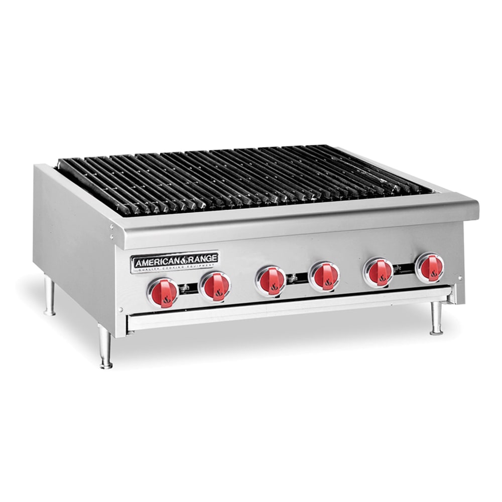 386-AERB36NG 36" Counter Charbroiler, Radiant Type, Full Width Grease Pan, Natural Gas