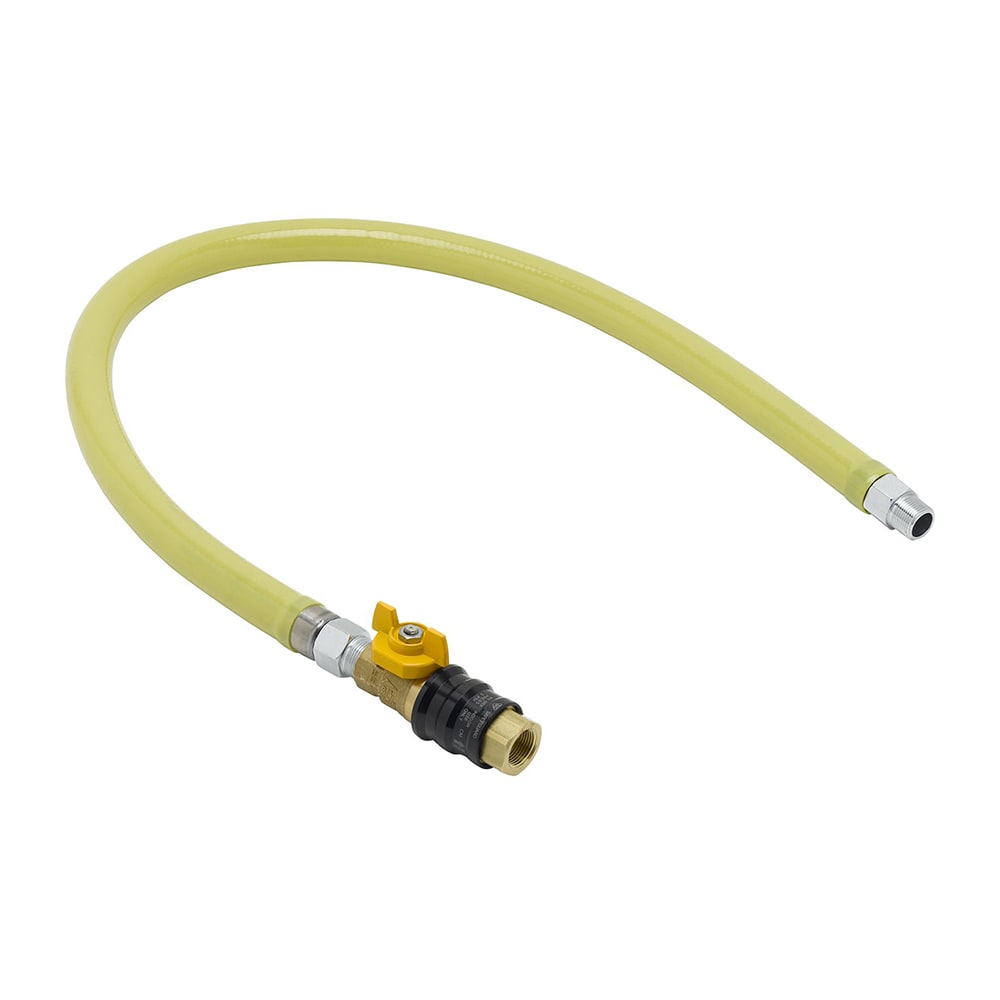 064-HG4D36G 36" Gas Connector Hose w/ Quick Disconnect & 90° elbow