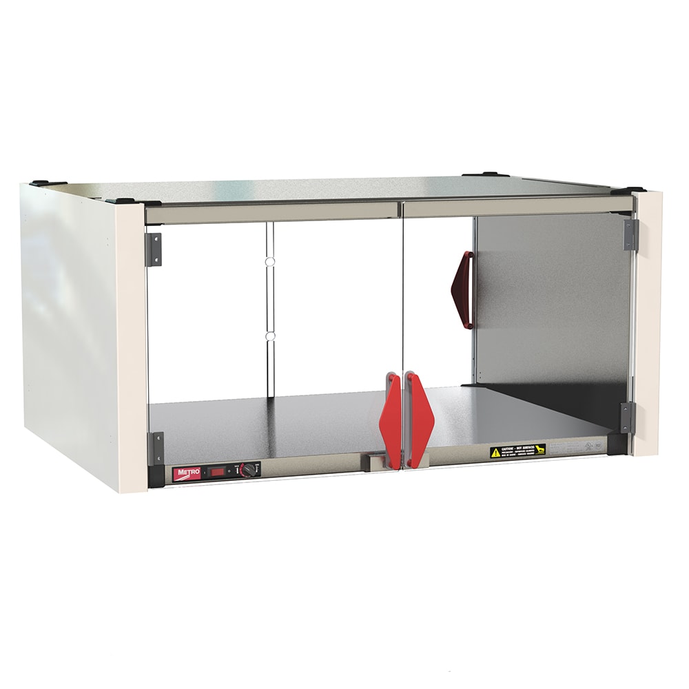 001-HS2436EKIT 36"W Countertop Enclosed Warming Shelf w/ Sliding Front Doors - Stainless Ste...