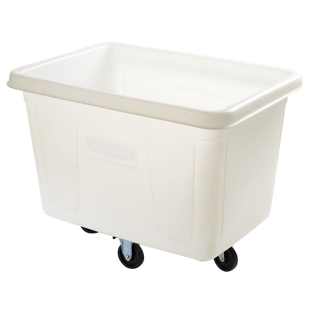 007-FG461200WHT Trash Cart w/ 400 lb Capacity, White