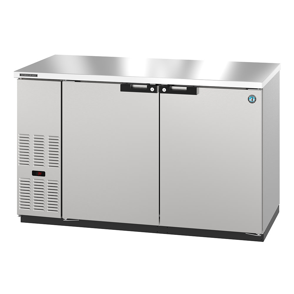 440-BB59S 59 1/2" Bar Refrigerator - 2 Swinging Solid Doors, Stainless, 115v
