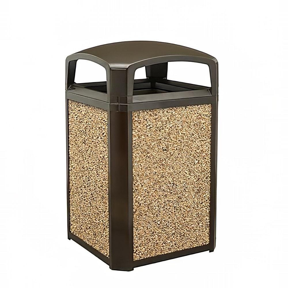Rubbermaid Commercial Products Part # FG400400ROCK - Rubbermaid Commercial  Products Landmark 45 Gal. Rock Aggregate Trash Can Panel - Waste Containers  & Trash Cans - Home Depot Pro