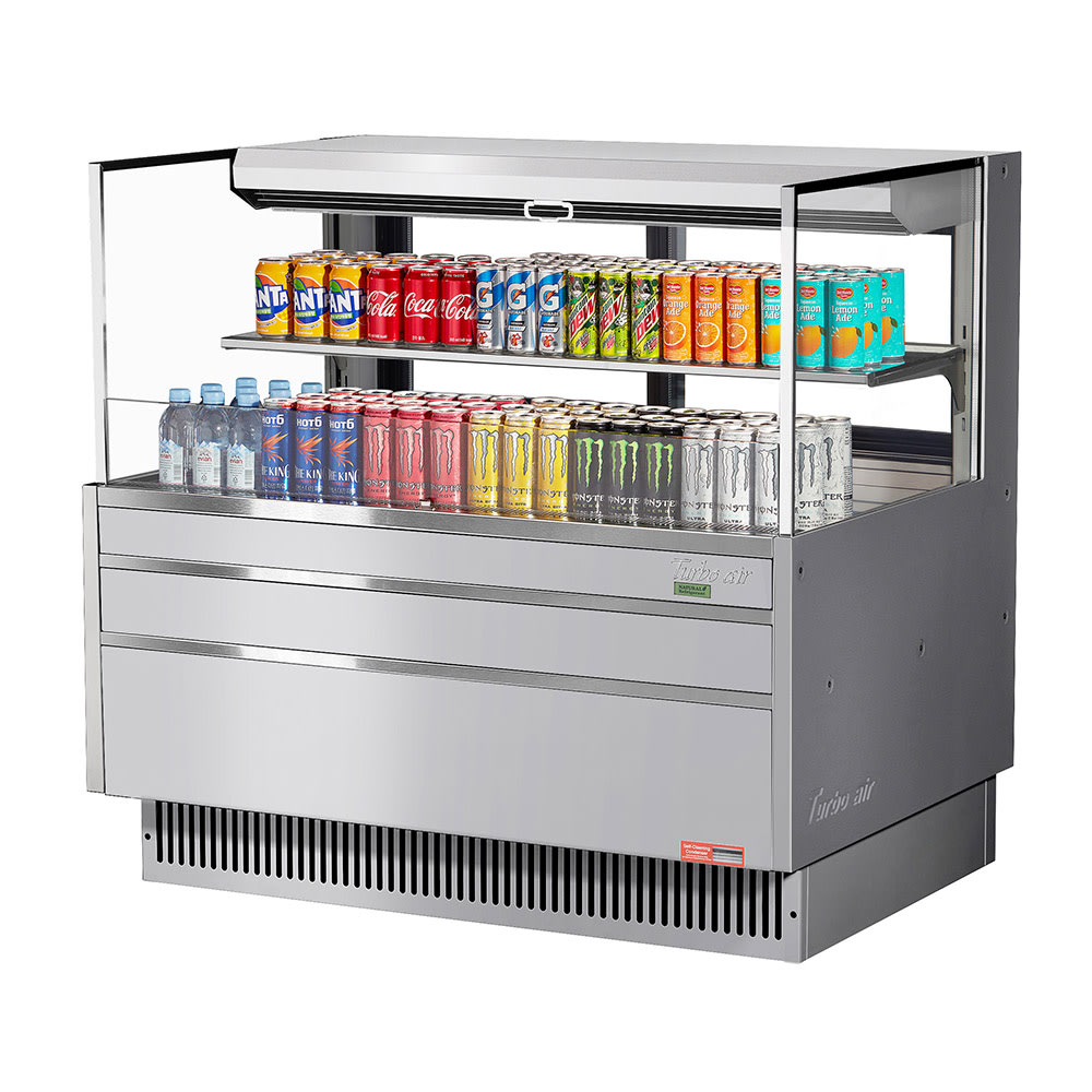 083-TOM48LUFDS2SN 46 3/4" Horizontal Open Air Cooler w/ (2) Levels, 115v