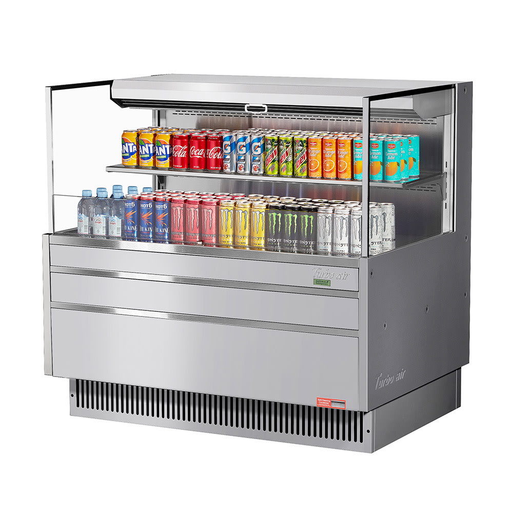 083-TOM48LUFS2SN 46 3/4" Horizontal Open Air Cooler w/ (2) Levels, 115v