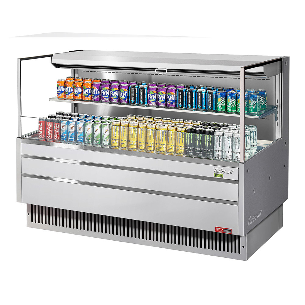 083-TOM60LUFS2SN 58 3/4" Horizontal Open Air Cooler w/ (2) Levels, 115v