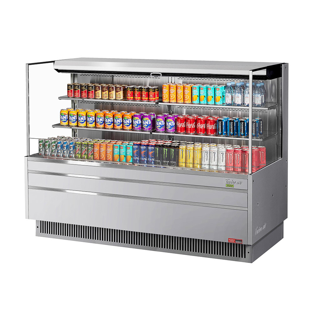 083-TOM72LUFS3SN 70 3/4" Horizontal Open Air Cooler w/ (3) Levels, 220v/1ph