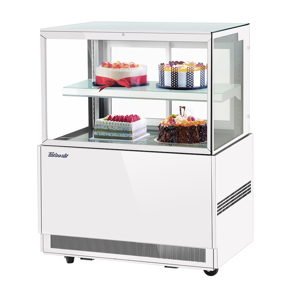 083-TBP3646FNW 35 3/8" Full Service Bakery Case w/ Straight Glass - (2) Levels, 115v