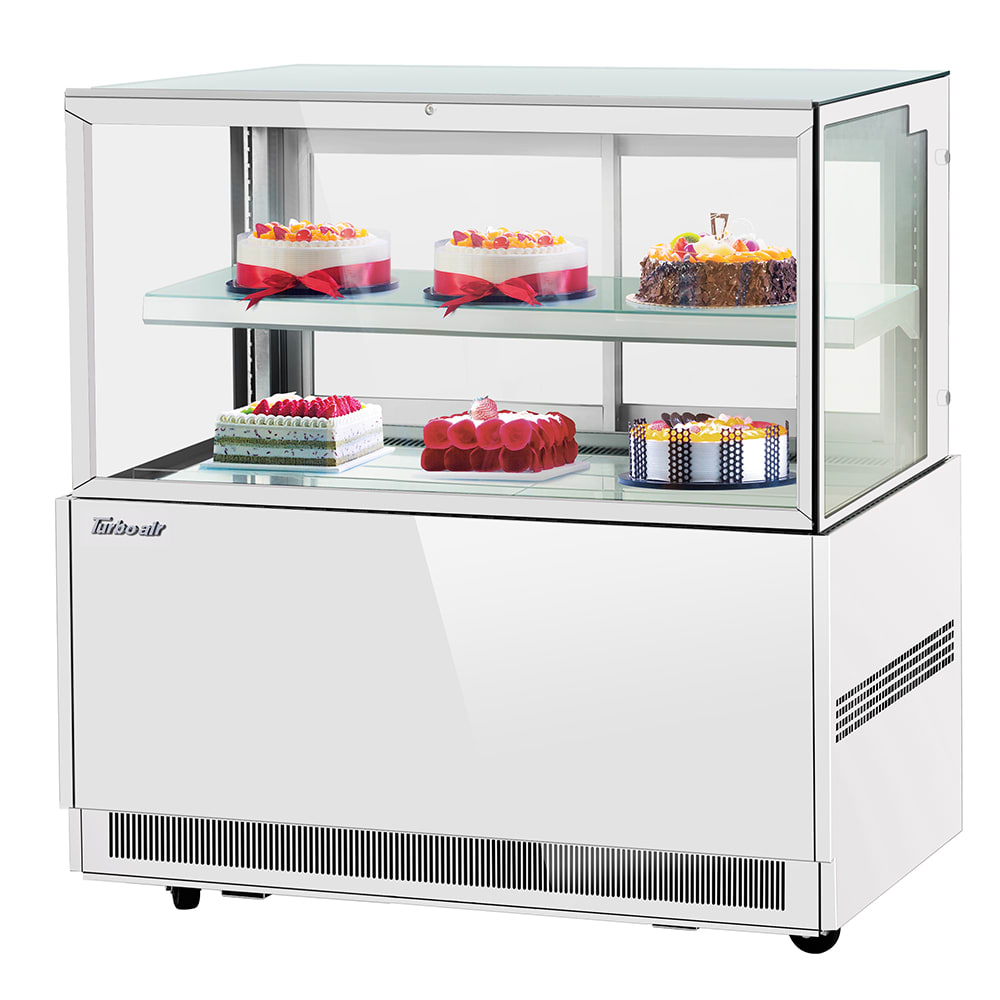 083-TBP4846FNW 47 1/4" Full Service Bakery Case w/ Straight Glass - (2) Levels, 115v
