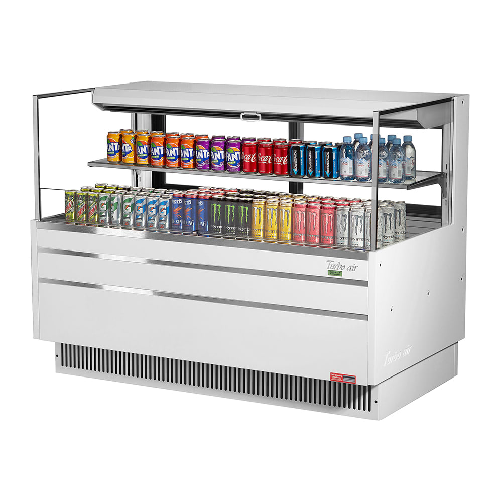 083-TOM60LUFDW2SN 58 3/4" Horizontal Open Air Cooler w/ (2) Levels, 115v