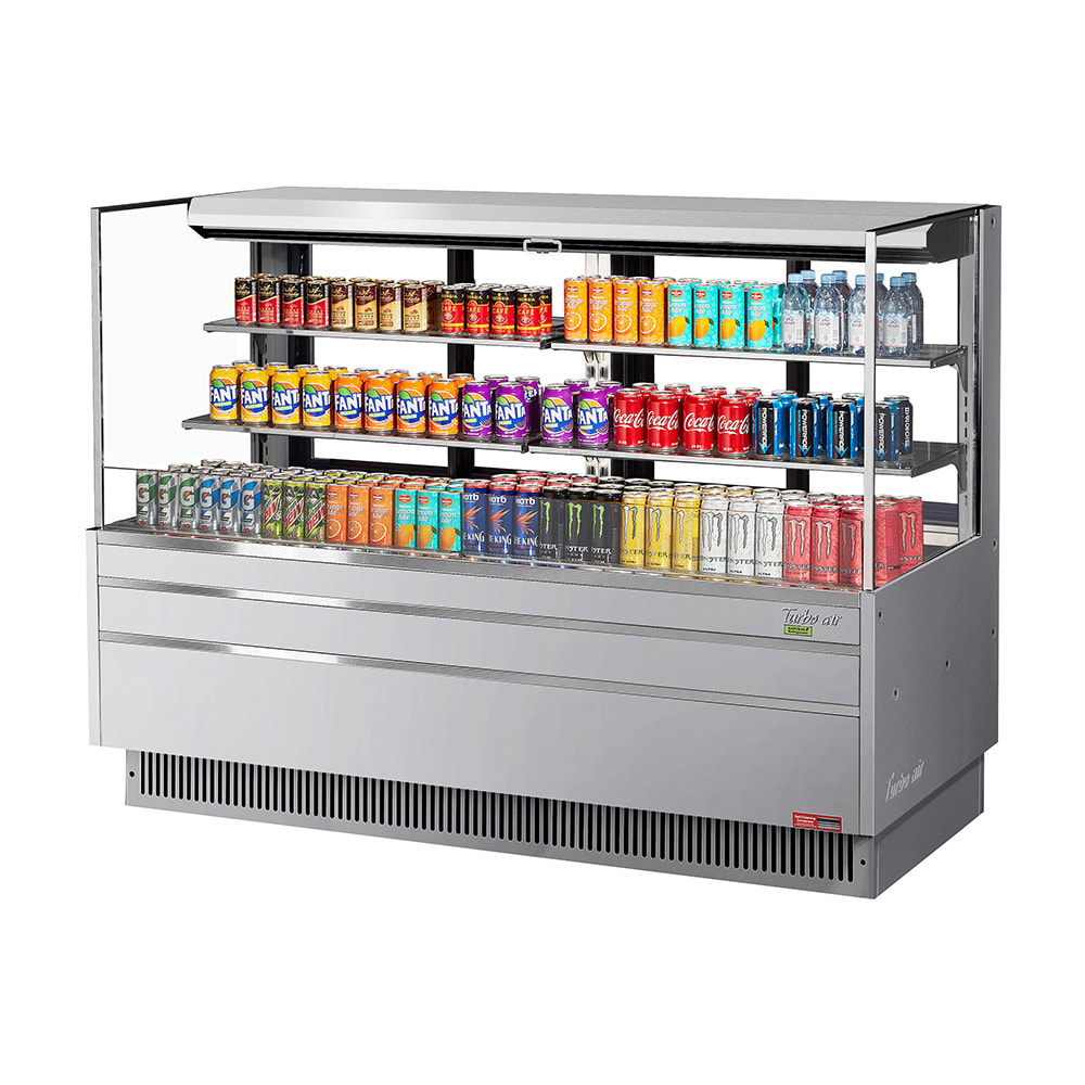 083-TOM72LUFDS3SN 70 3/4" Horizontal Open Air Cooler w/ (3) Levels, 220v/1ph