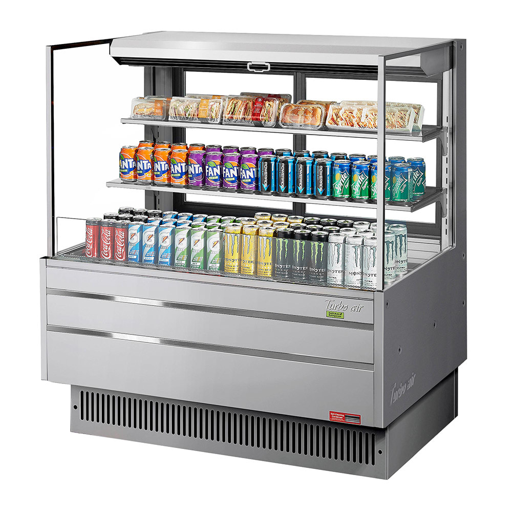 083-TOM48LUFDS3SN 46 3/4" Horizontal Open Air Cooler w/ (3) Levels, 115v
