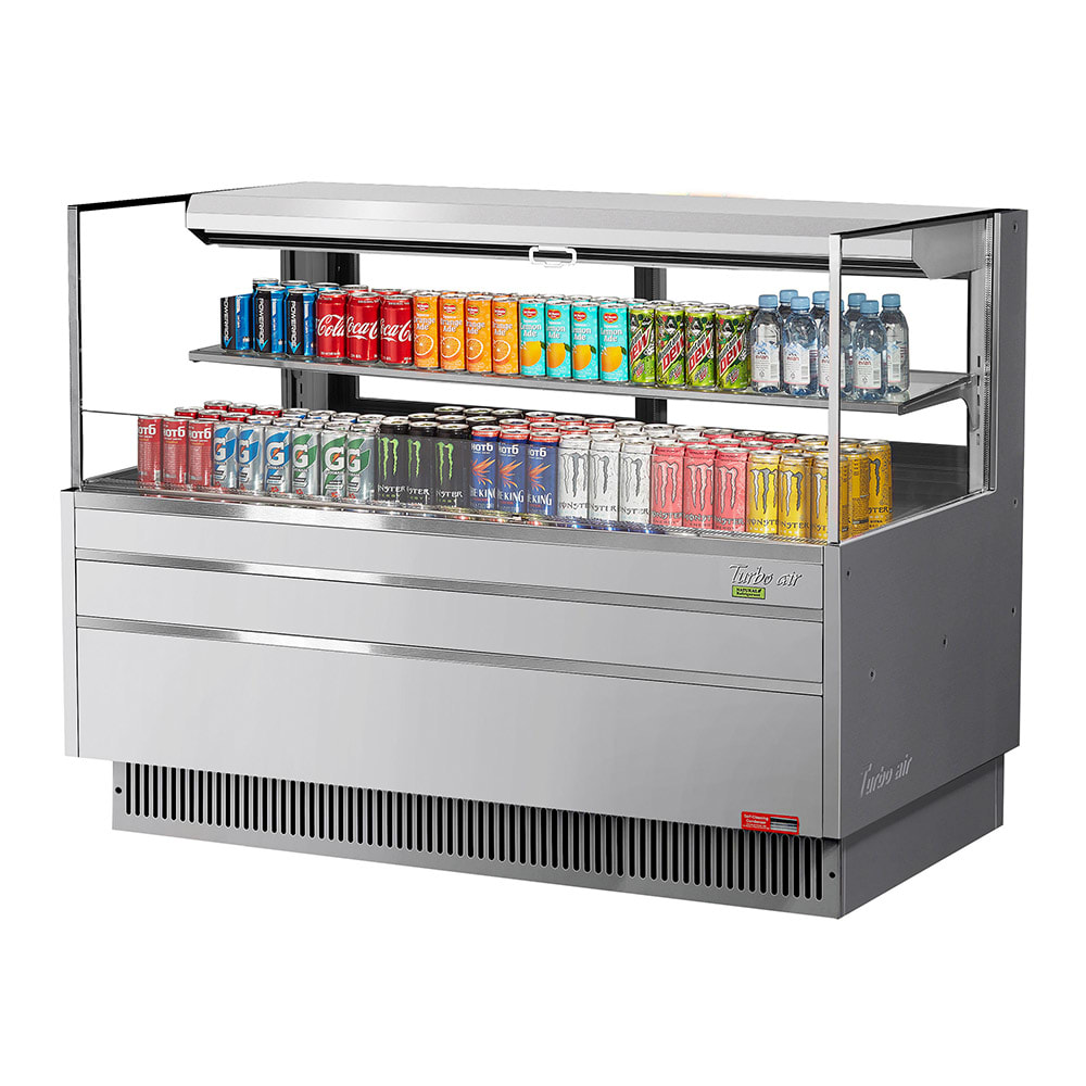 083-TOM60LUFDS2SN 58 3/4" Horizontal Open Air Cooler w/ (2) Levels, 115v