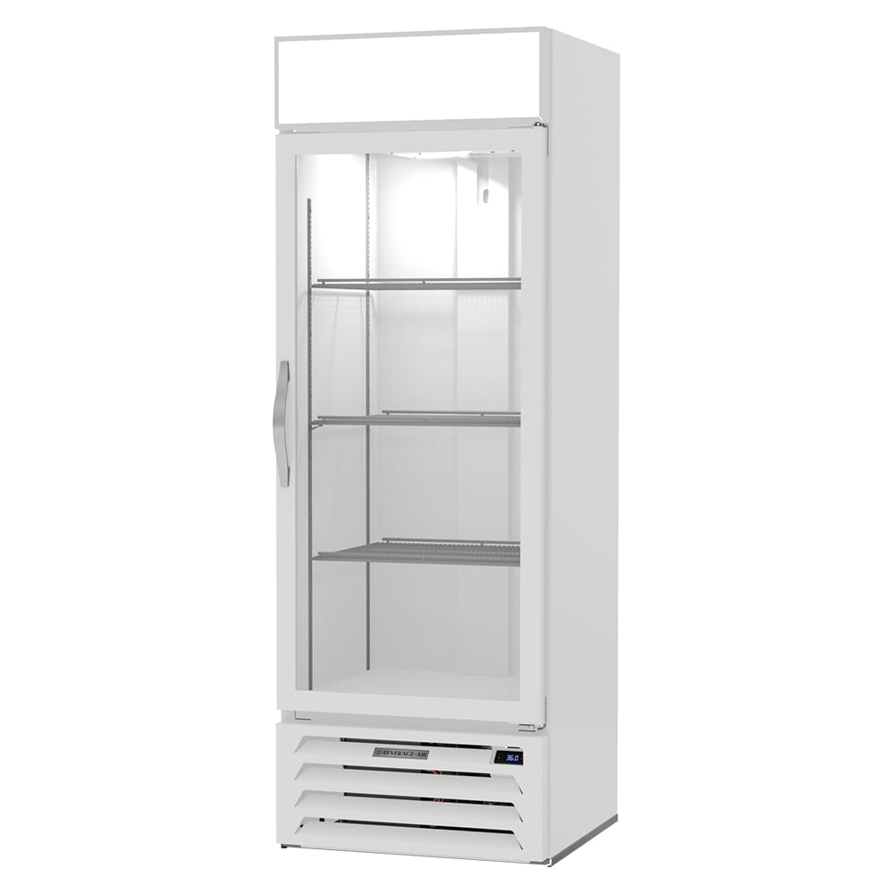 118-MMR19HC1W 27 1/4" MarketMax™ One Section Glass Door Merchandiser - (1) Right Hinge Door,...