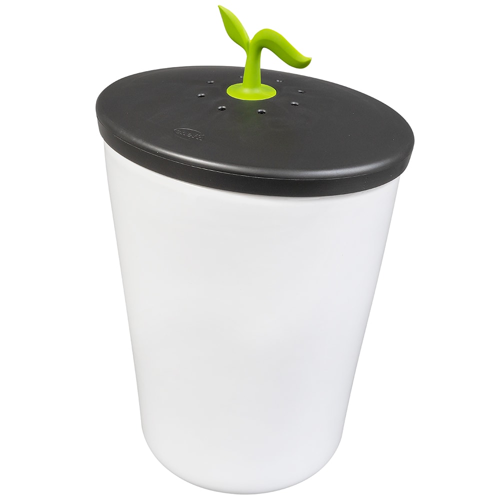 Chef'n 401-420-120 3 3/10 liter EcoCrock™ Compost Bin - Ceramic, White/Gray