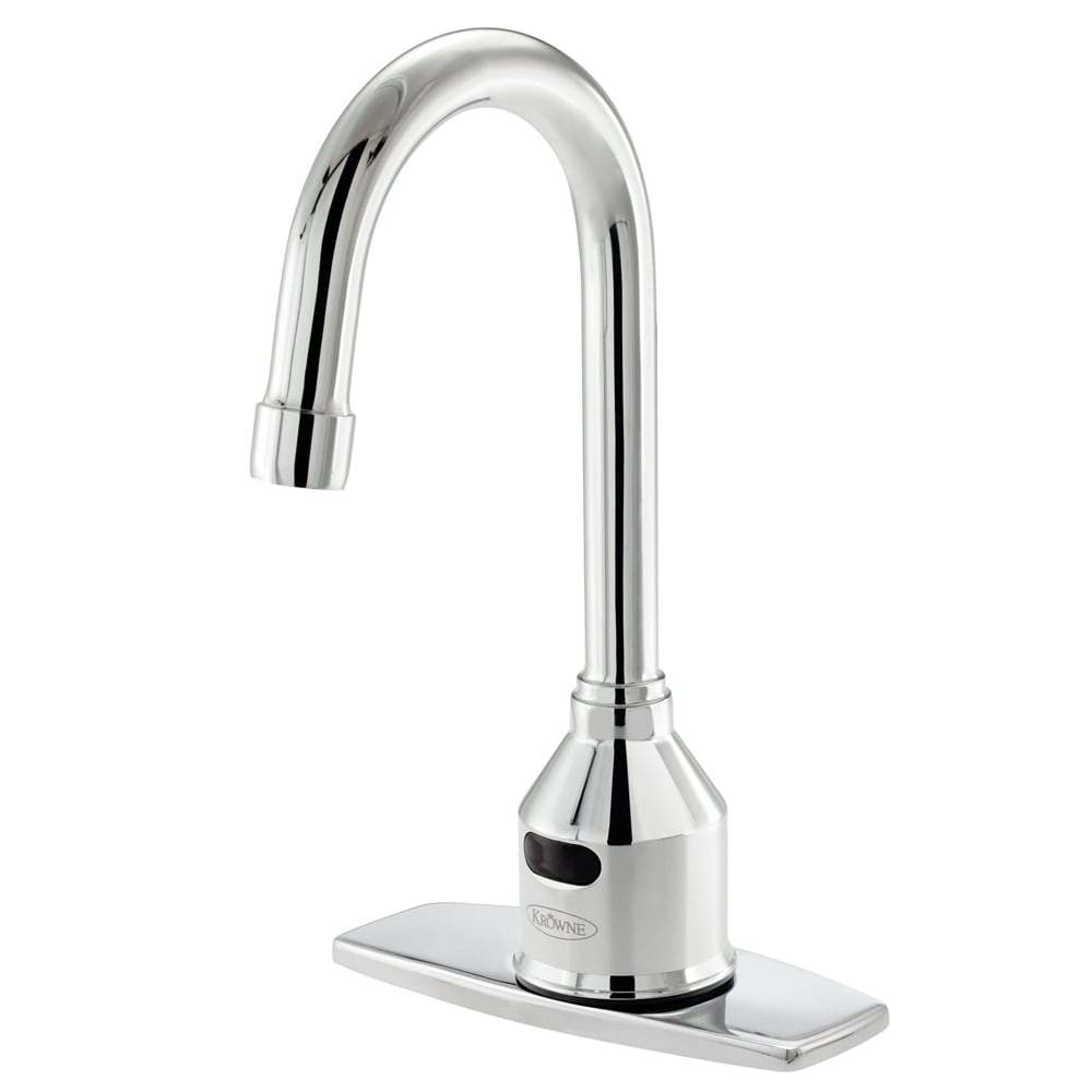 381-16649P Deck Mount Electronic Faucet - Single Hole, Gooseneck Spout, Battery Operated