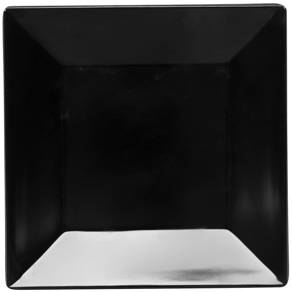 284-ML102BK 6" Square Melamine Dessert Plate, Black
