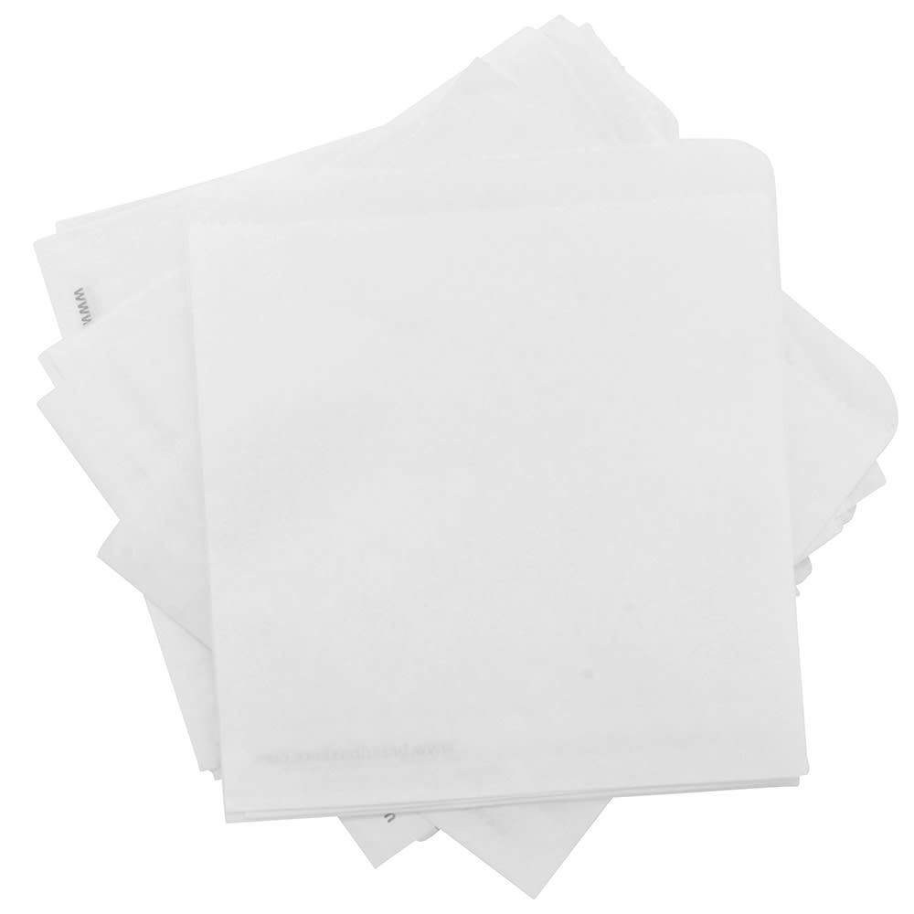 284-4T1000 5 1/2" Square Basket Liner Paper Bags, White