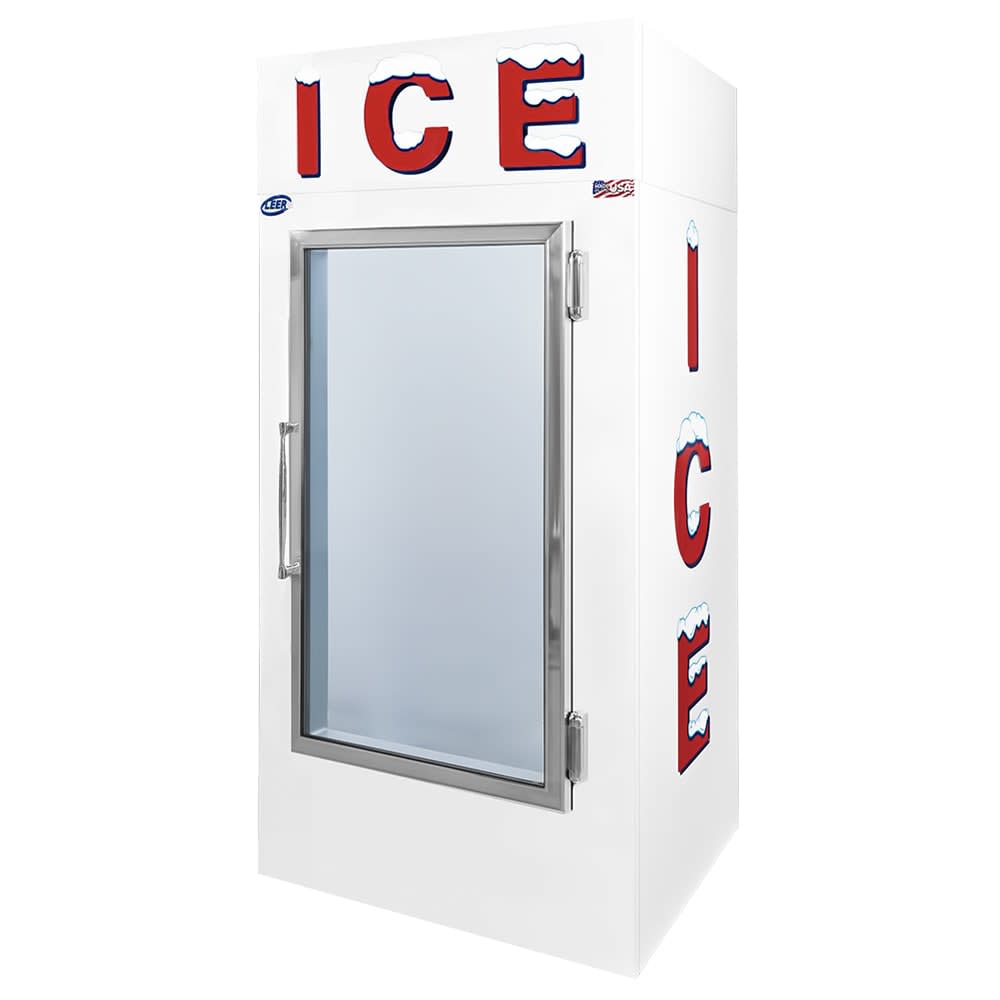 Leer, Inc. L030UCGP 36" Indoor Ice Merchandiser w/ (65) 10 lb Bag Capacity - Glass Doors, 115v