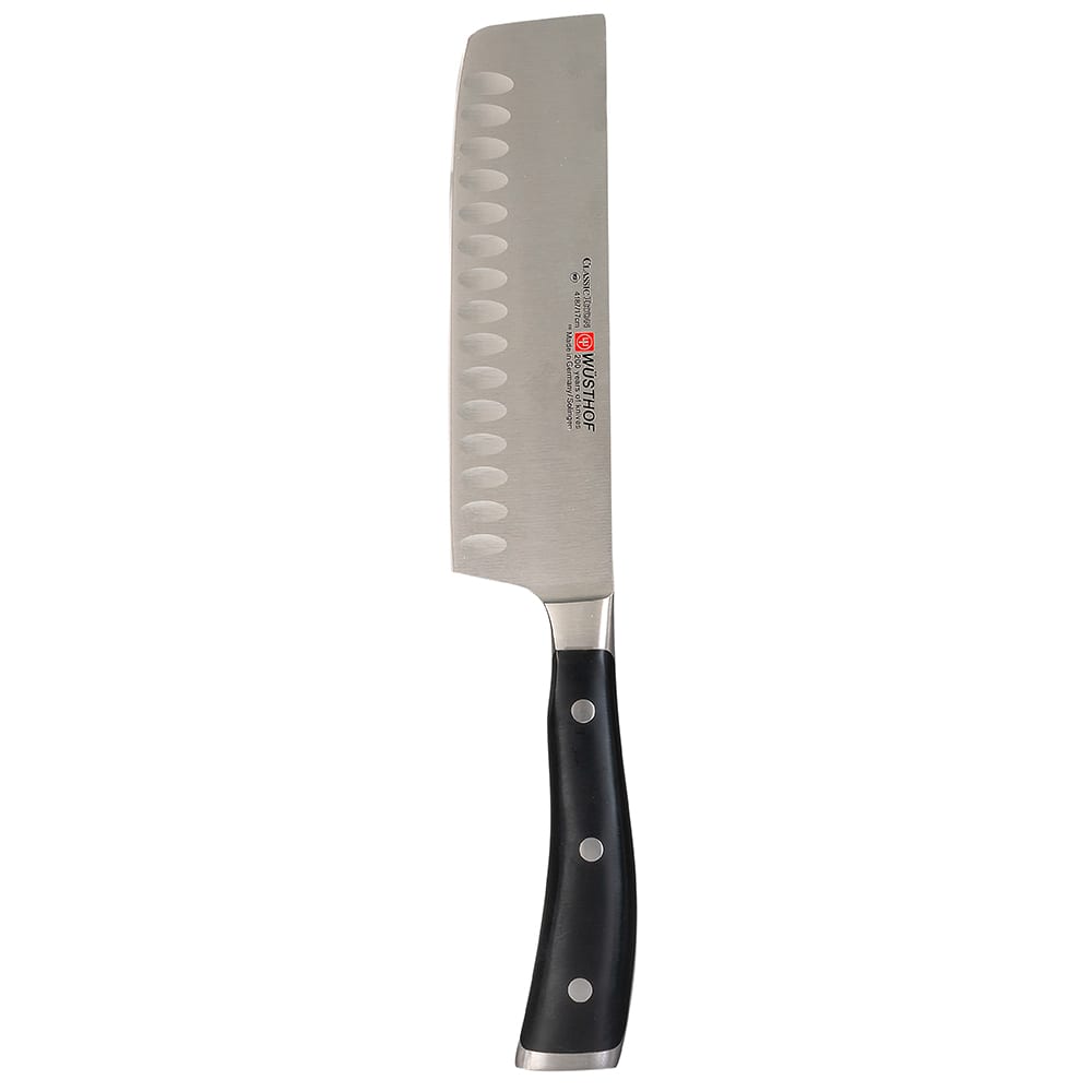 618-4187717 Classic Ikon 7" Nakiri Knife - Hollow Edge, Black Handle