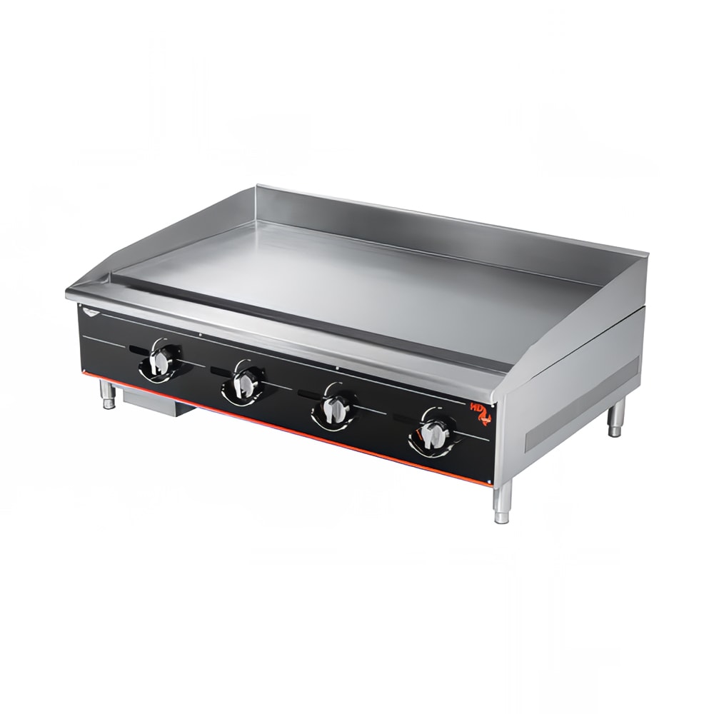 Commercial Natural Gas Griddle, Cook Rite Heavy Duty Stainless Steel Flat  Top Countertop Restaurant Griddle Grill 48 - 120,000 BTU