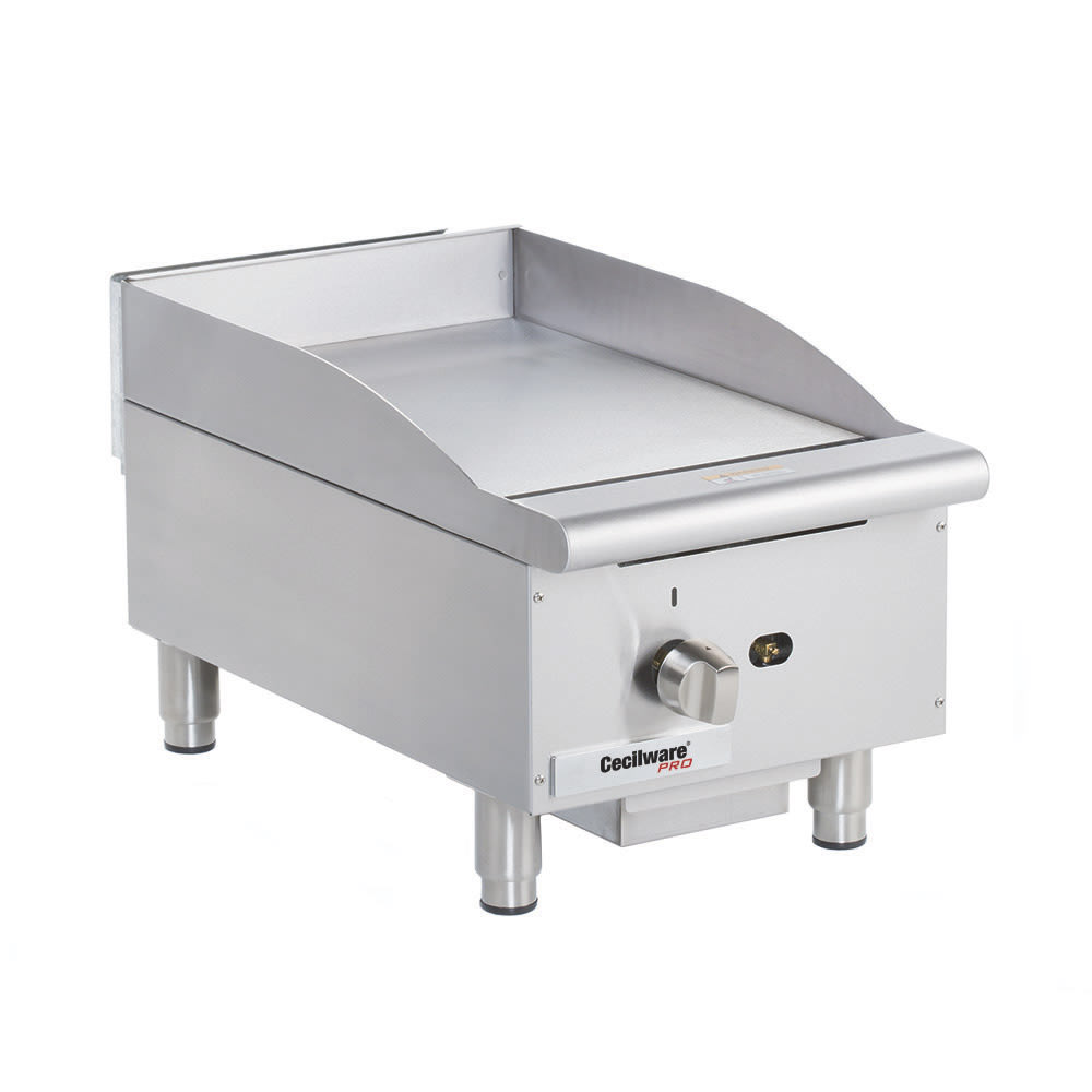 131-GCP15 15" Gas Griddle w/ Manual Controls - 1" Steel Plate, Convertible