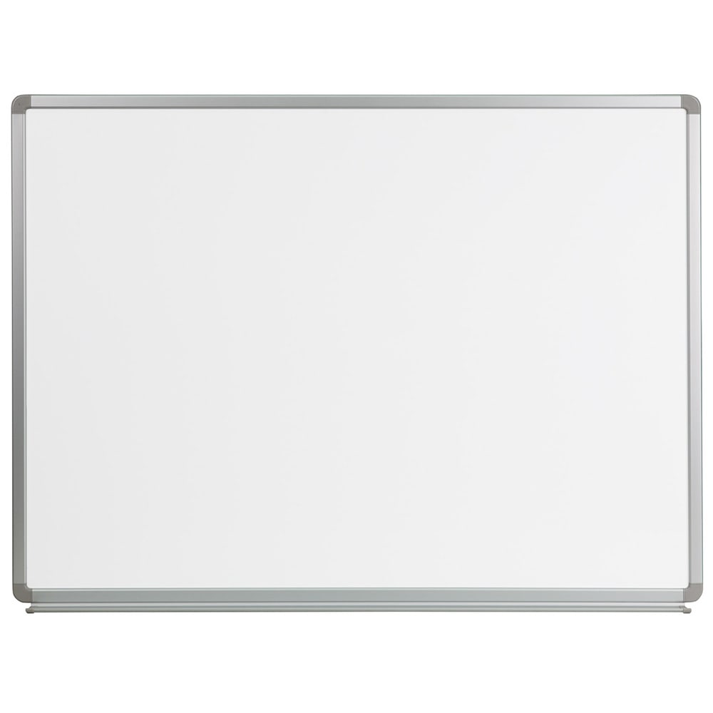 916-YU90X120WHT Wall Mount Dry Erase Board w/ Aluminum Frame - 48"W x 36"H, White