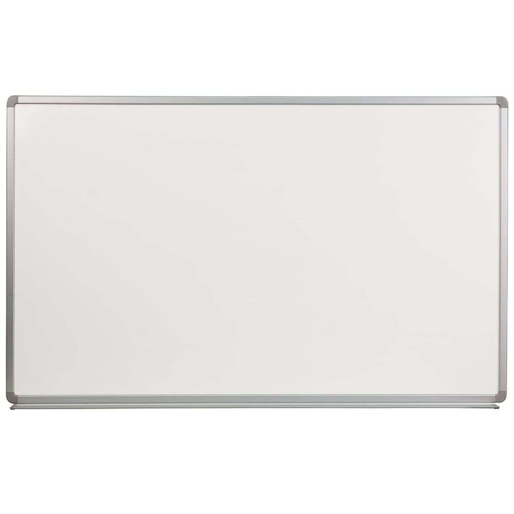 916-YU90X150POR Wall Mount Dry Erase Board w/ Aluminum Frame - 60"W x 36"H, White Porce...