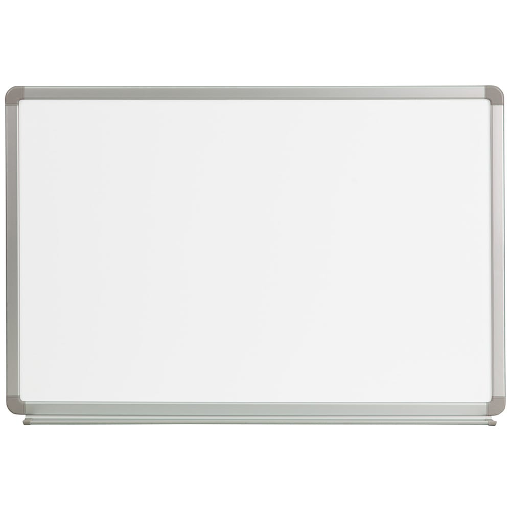 916-YU60X90WHT Wall Mount Dry Erase Board w/ Aluminum Frame - 36"W x 24"H, White