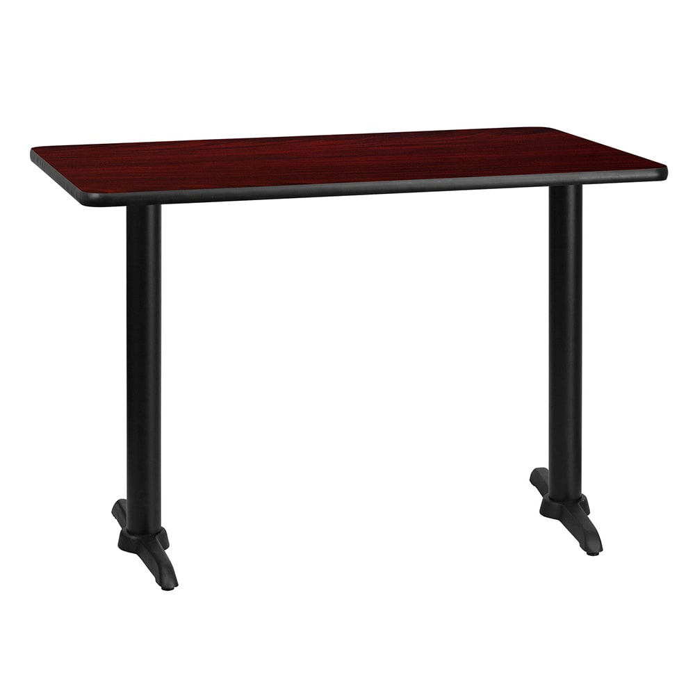 916-XMTB3042T0522 Rectangular Dining Height Table w/ Mahogany Laminate Top - 42"W x 30"...