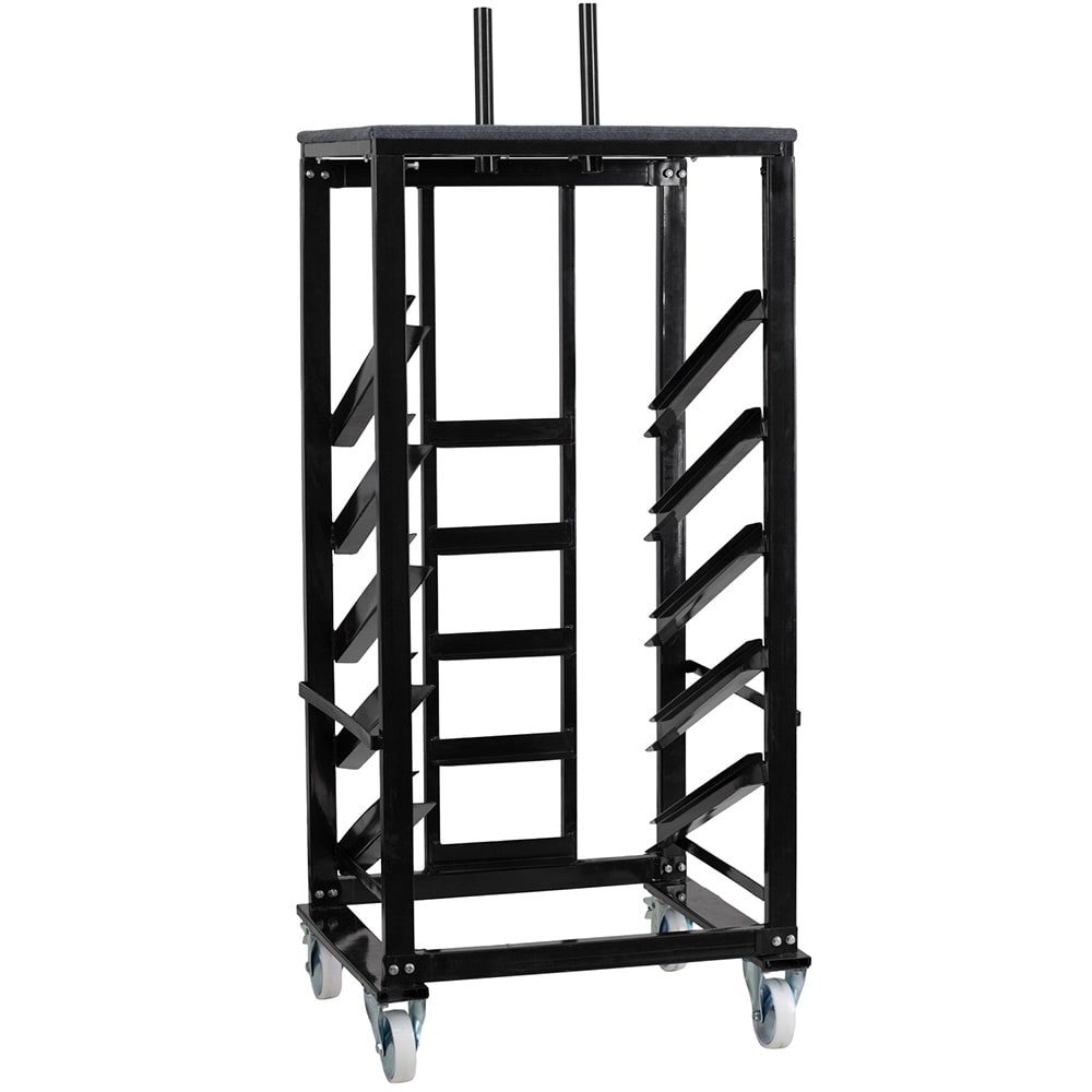 916-XA24COTADY Cocktail Table Dolly w/ 10 Table Capacity - For 24" Round Tables, Steel, Blac...