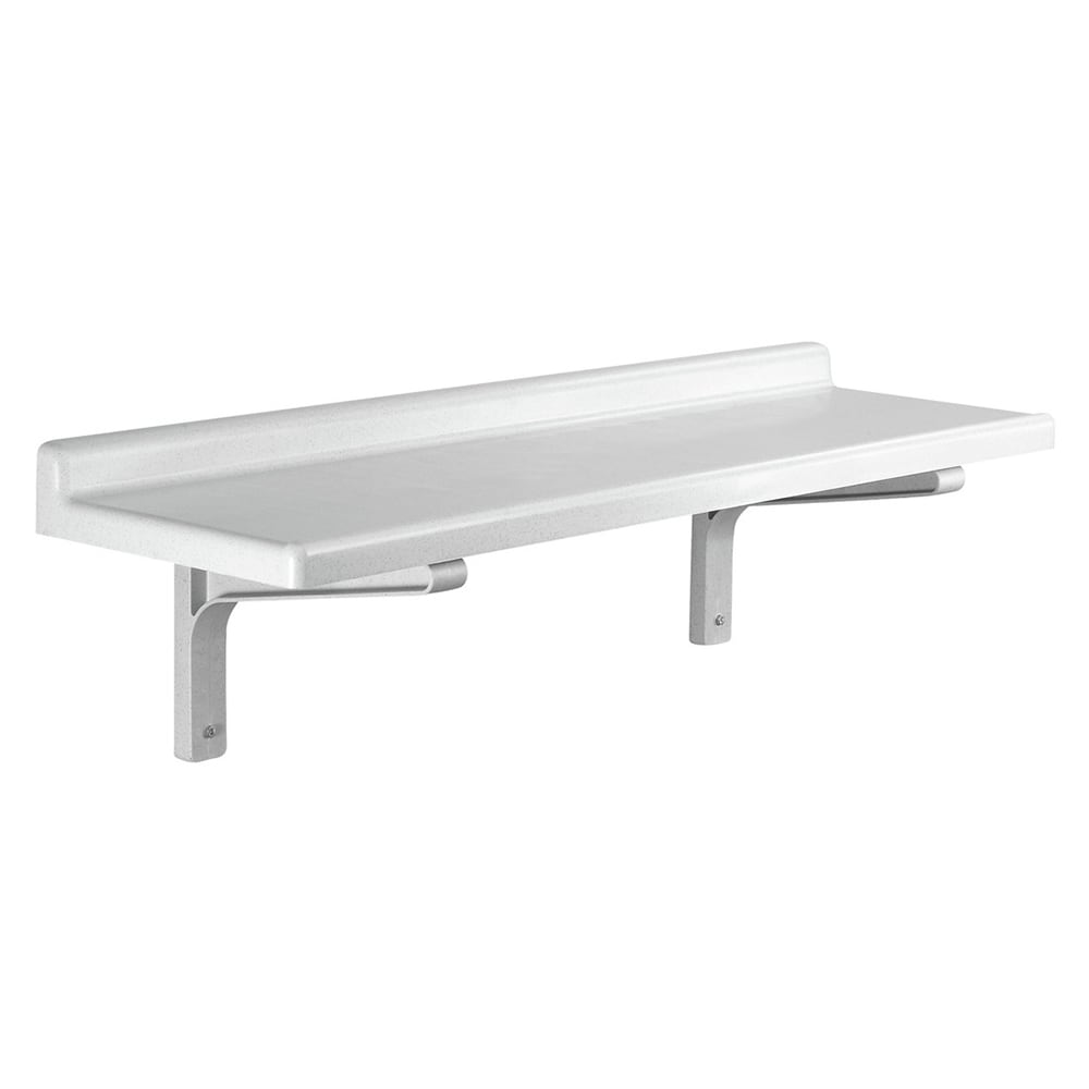 144-CSWS1836SK Solid Wall Mounted Shelf, 36"W x 18"D, Polypropylene