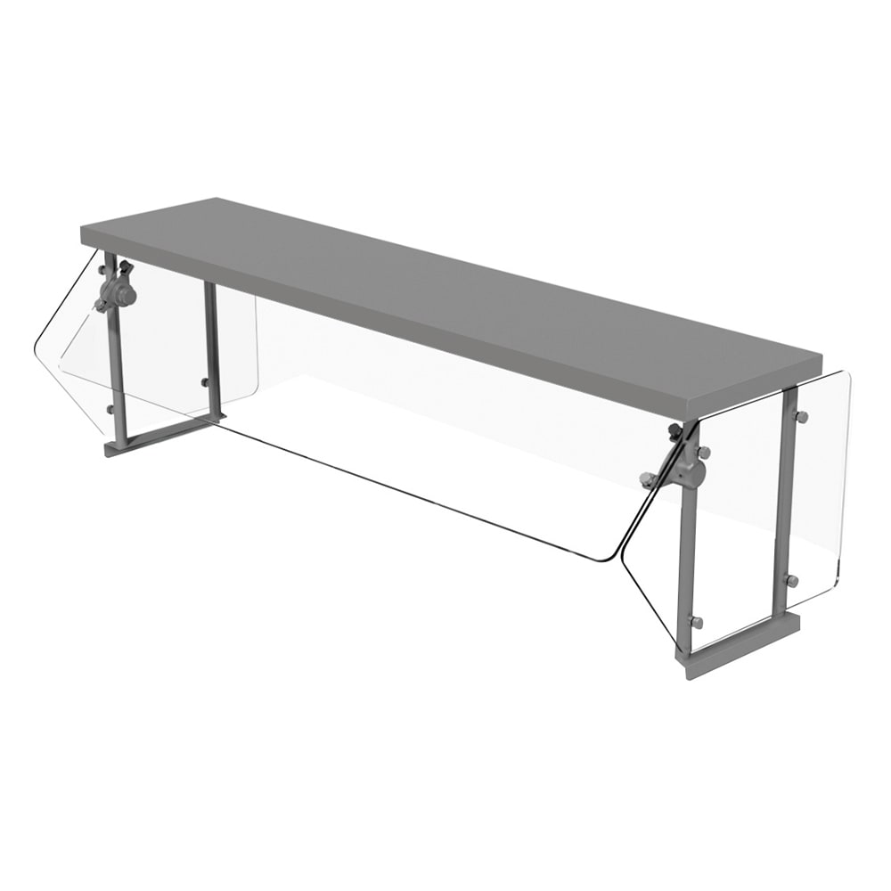 Advance Tabco NSG-15-4WELL 64 5/16" Self Service Sneeze Guard for Hot/Cold Tables - Stainless/Glass