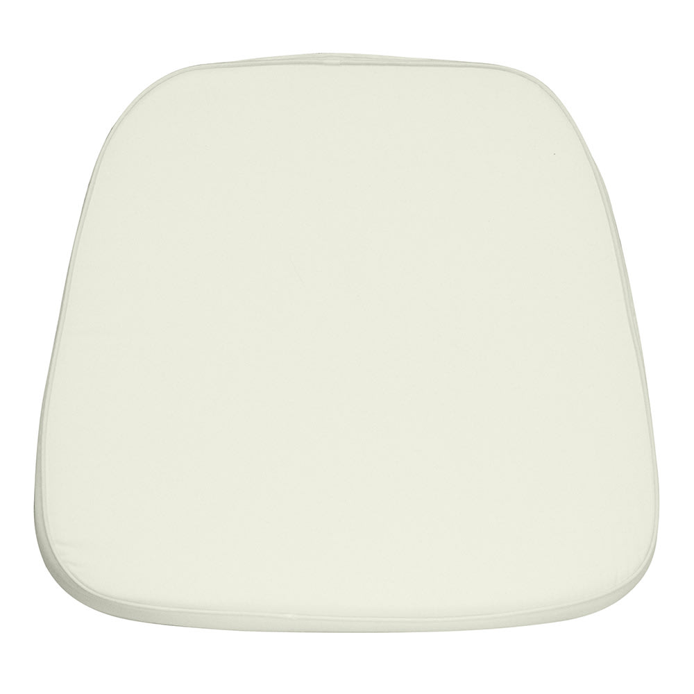 916-LELCWHITEGG 15" Chair Cushion w/ Hook & Loop Fasteners - 1 3/4" Thick, Polyeste...