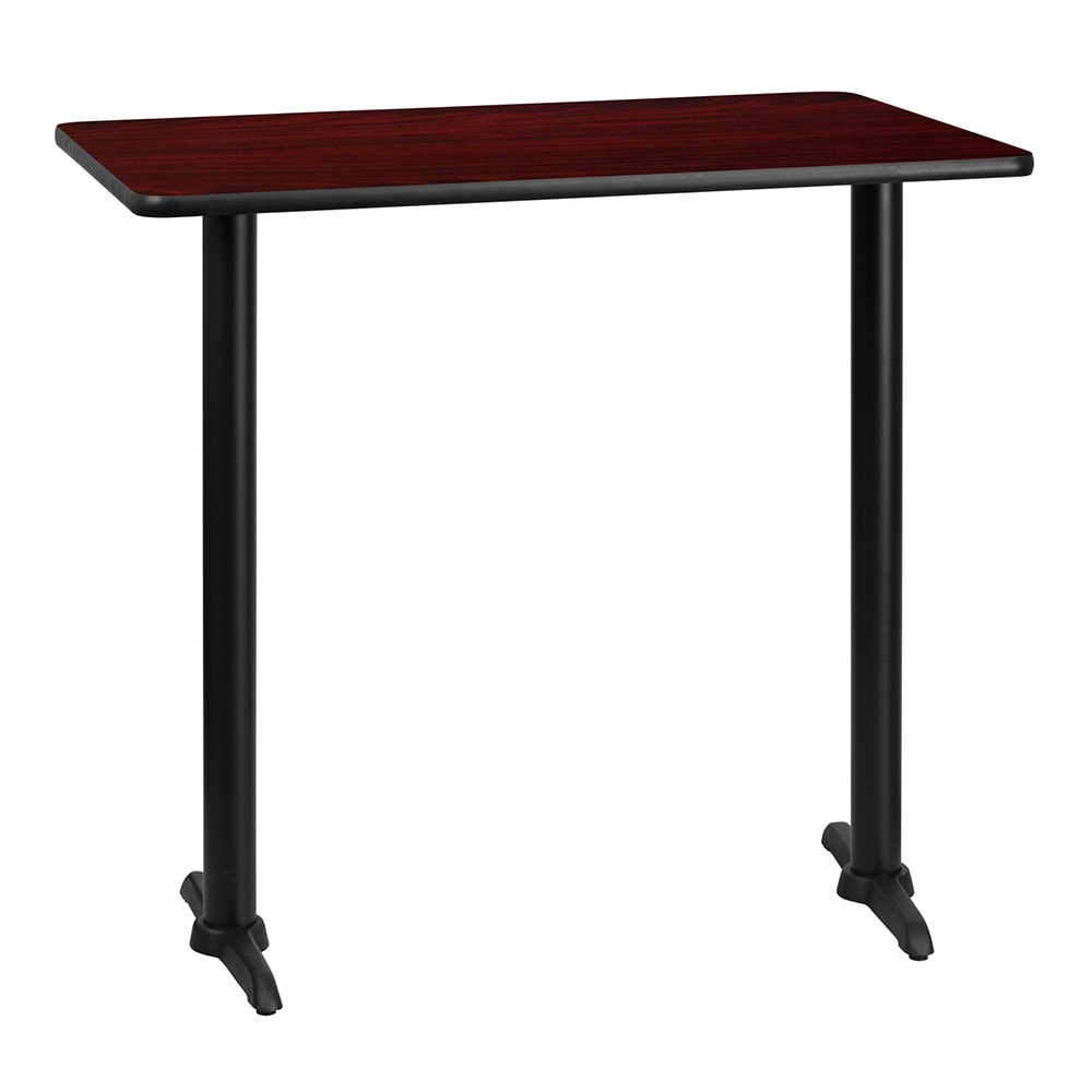 916-XMTB3042T0522B Rectangular Bar Height Table w/ Mahogany Laminate Top - 42"W x 30"D...