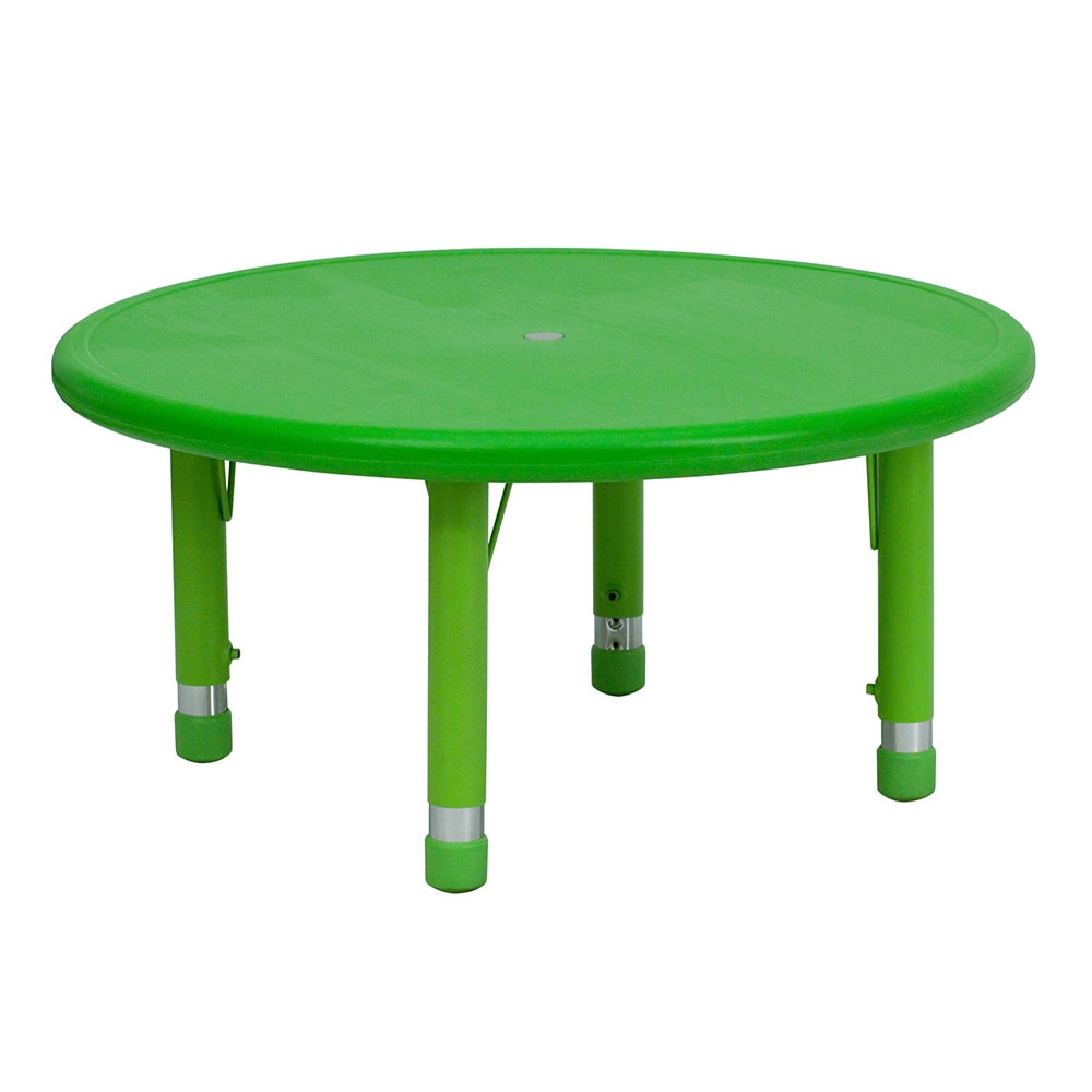 916-0072RTBLGRN 33" Round Preschool Activity Table - Plastic Top, Green