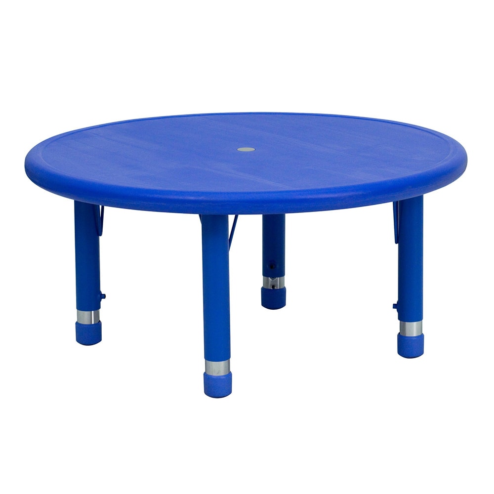 916-0072RTBLBLU 33" Round Preschool Activity Table - Plastic Top, Blue