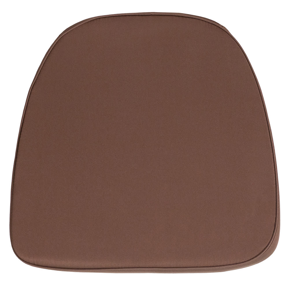 916-BHBRN 16" Chair Cushion w/ Hook & Loop Fasteners - 1 3/4" Thick, Polyester, Bro...