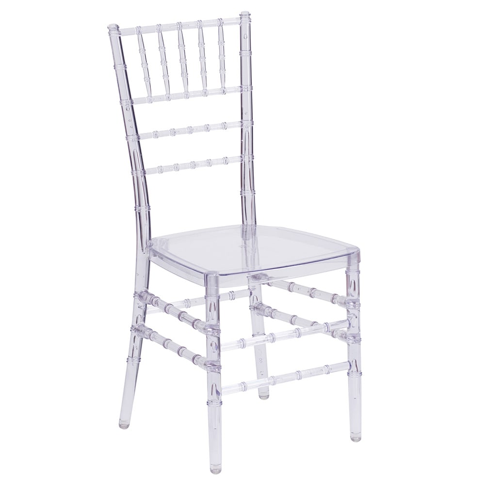 916-BHICECRYSTAL Stacking Chiavari Chair - Polycarbonate, Crystal Ice