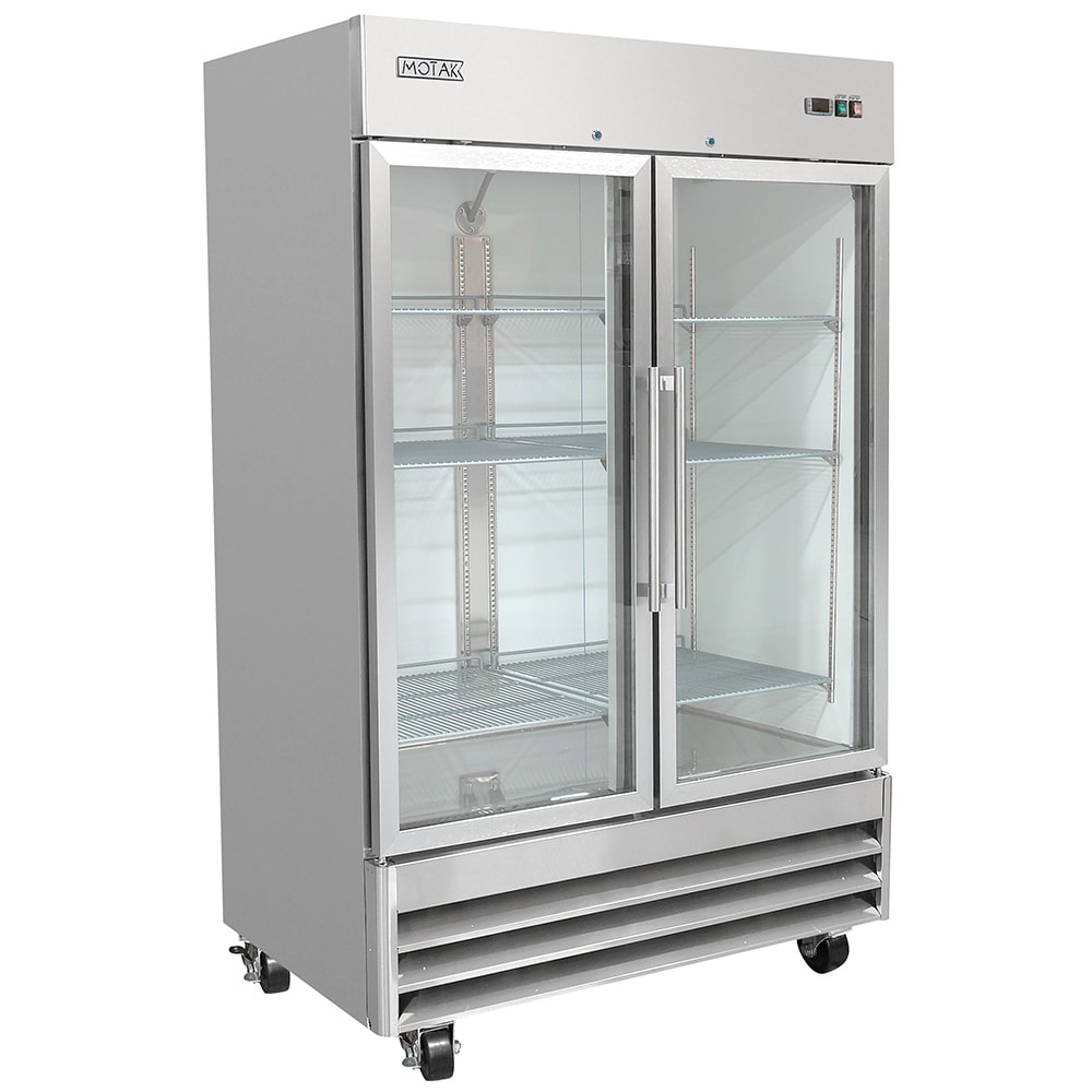 842-CSD2DRBAL54G 54" Two Section Reach In Refrigerator - (2) Left/Right Hinge Glass Doors, 1...