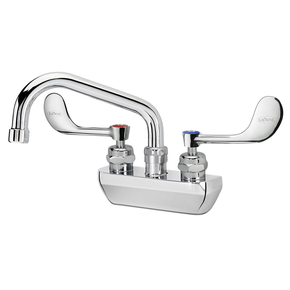 381-14406LWG4 Wall Mount Faucet w/ 6" Swing Spout & VR Wrist Action Handles - 4" Ce...