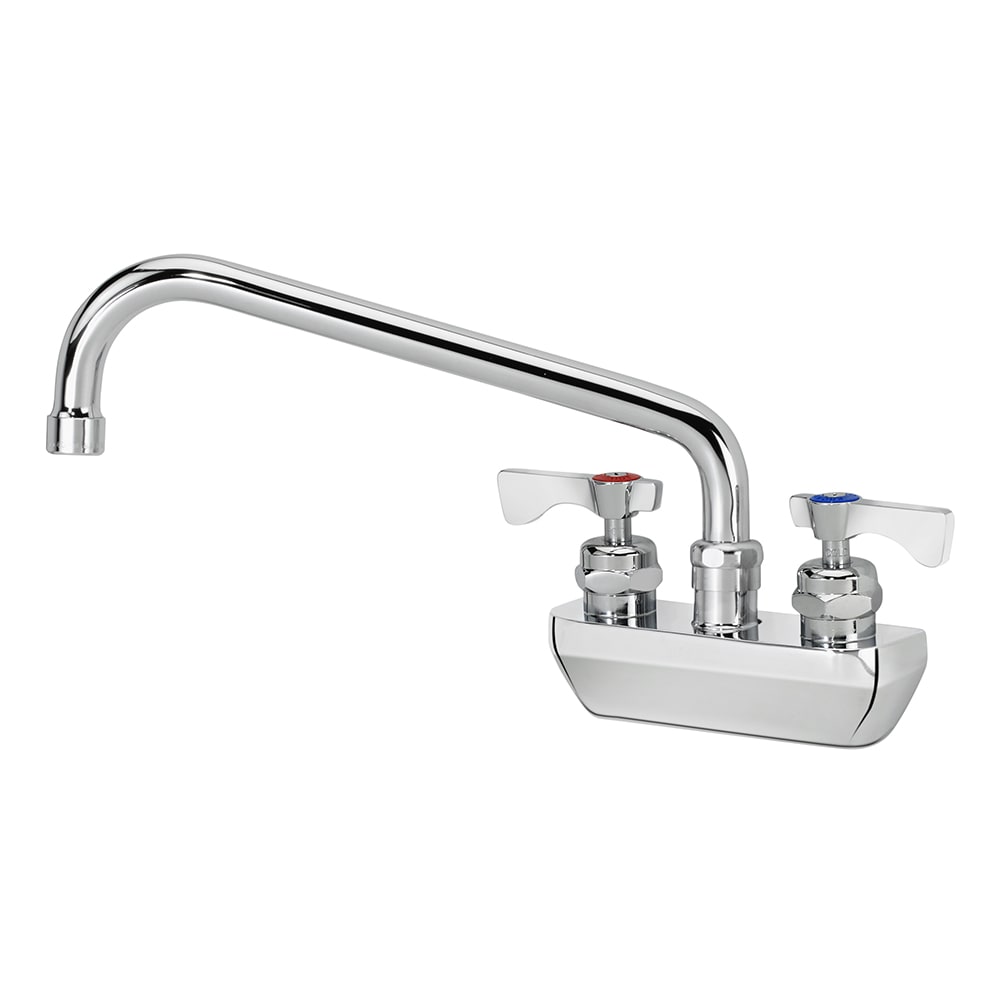 381-14410LLE5 Wall Mount Faucet w/ 10" Swing Spout & Lever Handles - 4" Centers, 1....