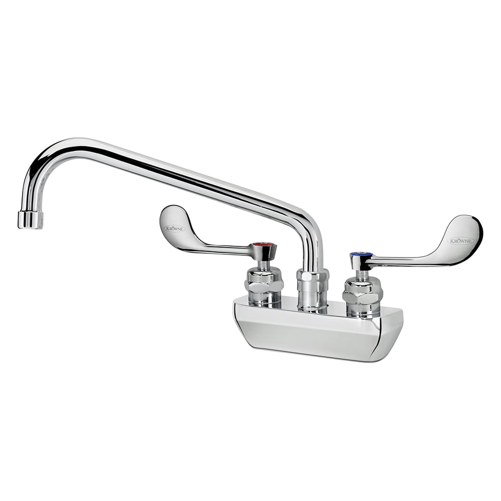 381-14410LWH2 Wall Mount Faucet w/ 10" Swing Spout & VR Wrist Action Handles - 4" C...