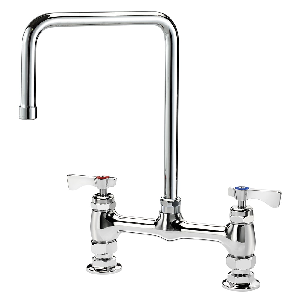 381-15832LLE6 Raised Deck Mount Faucet w/ 8 1/2" Double Bend Spout & Lever Handles - 8&q...